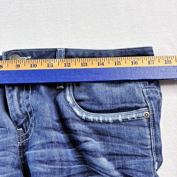 Vigoss Collection Womens Jeans Blue Denim 11 Bootcut Distressed Mid Rise Zip Fly - Picture 15 of 16